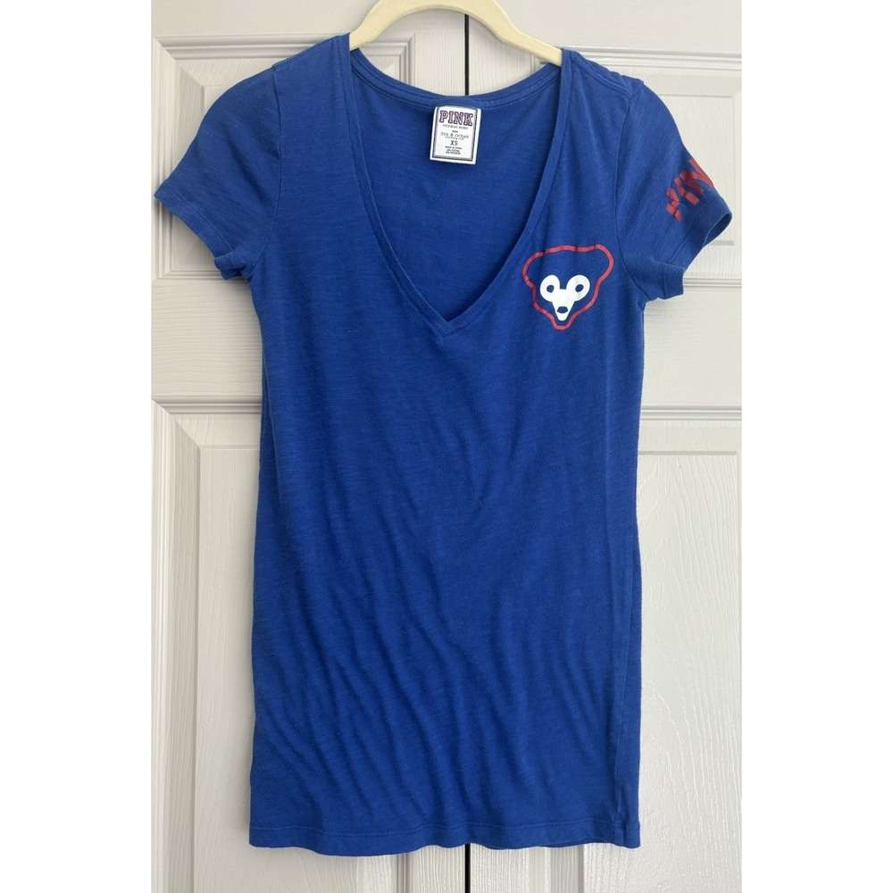 Victoria's Secret Y2K Love Pink Chicago‎ Cubs I'm Out Of Your League Shirt XS